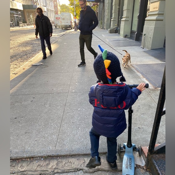 🦖 Next Rainbow dinosaur winter fleece hat - Picture 2 of 5